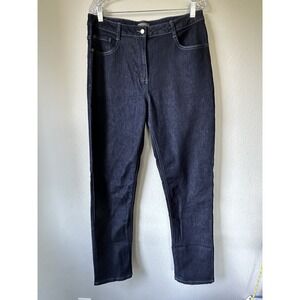 Apparel‎ Collection Straight Jeans Women's Size 14  REG Blue Mid Rise Dark Wash